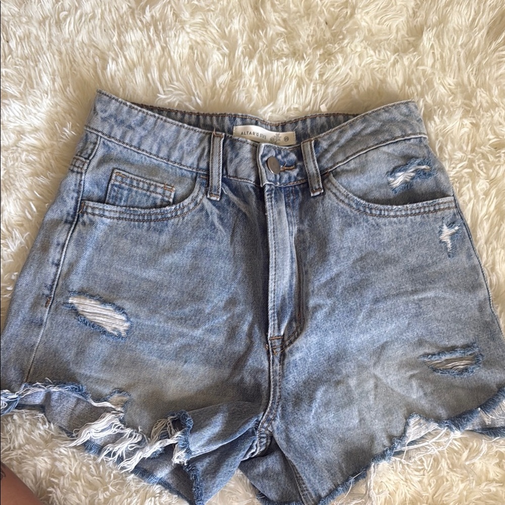 Distressed Denim Women Shorts